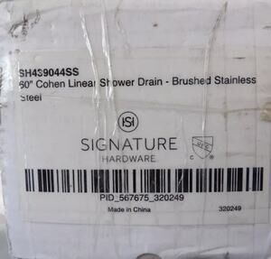 Signature Hardware SH439044SS Cohen 60" Tile In Linear Shower Drain B.Stainless
